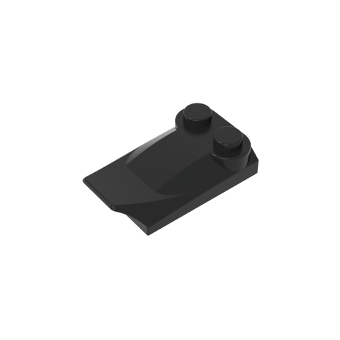 Gobricks,Wedge Curved 2 x 3 x 2/3 Two Studs, Wing End,47456