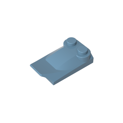 Gobricks,Wedge Curved 2 x 3 x 2/3 Two Studs, Wing End,47456