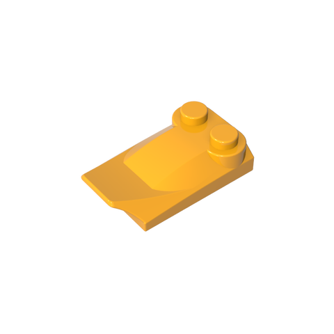 Gobricks,Wedge Curved 2 x 3 x 2/3 Two Studs, Wing End,47456