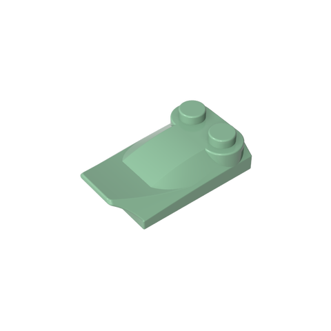 Gobricks,Wedge Curved 2 x 3 x 2/3 Two Studs, Wing End,47456