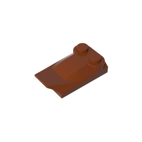 Gobricks,Wedge Curved 2 x 3 x 2/3 Two Studs, Wing End,47456