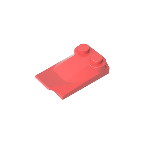 Gobricks,Wedge Curved 2 x 3 x 2/3 Two Studs, Wing End,47456