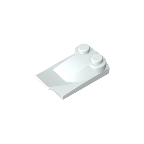 Gobricks,Wedge Curved 2 x 3 x 2/3 Two Studs, Wing End,47456