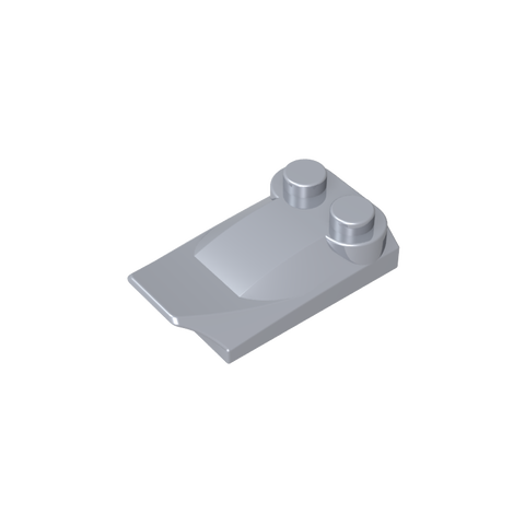 Gobricks,Wedge Curved 2 x 3 x 2/3 Two Studs, Wing End,47456