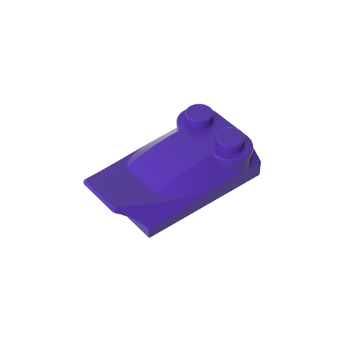 Gobricks,Wedge Curved 2 x 3 x 2/3 Two Studs, Wing End,47456