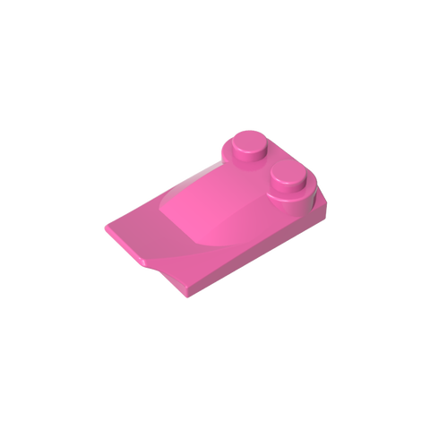 Gobricks,Wedge Curved 2 x 3 x 2/3 Two Studs, Wing End,47456