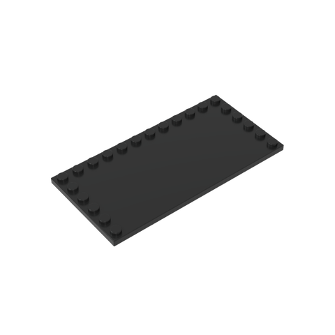 Gobricks,Plate Special 6 x 12 with Studs on 3 Edges,6178