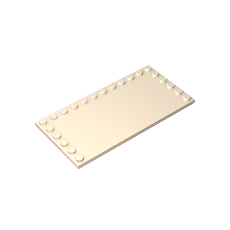 Gobricks,Plate Special 6 x 12 with Studs on 3 Edges,6178
