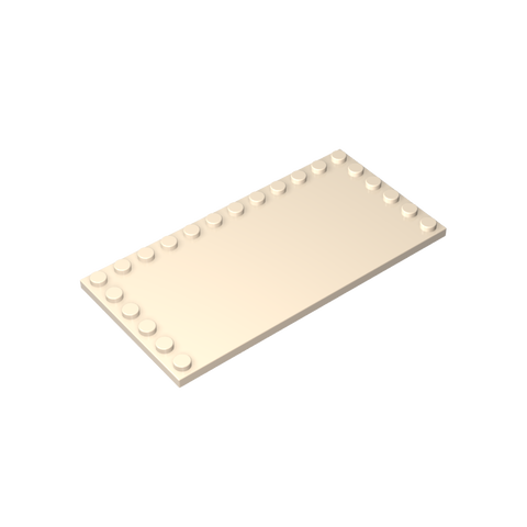 Gobricks,Plate Special 6 x 12 with Studs on 3 Edges,6178