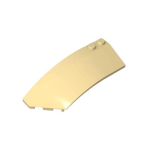 Gobricks,Wedge Curved 8 x 3 x 2 Open Left [Plain],41750