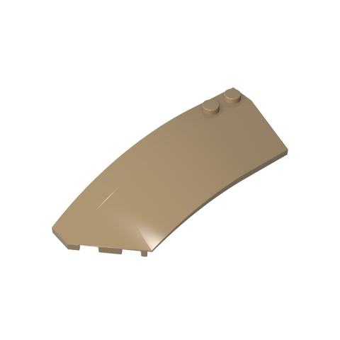 Gobricks,Wedge Curved 8 x 3 x 2 Open Left [Plain],41750