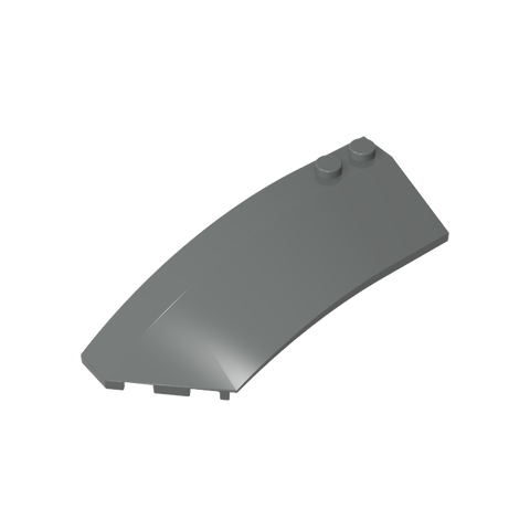 Gobricks,Wedge Curved 8 x 3 x 2 Open Left [Plain],41750