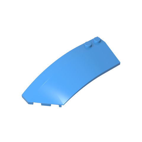 Gobricks,Wedge Curved 8 x 3 x 2 Open Left [Plain],41750