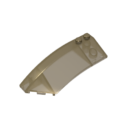 Gobricks,Wedge Curved 8 x 3 x 2 Open Left [Plain],41750
