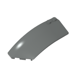 Wedge Curved 8 x 3 x 2 Open Left [Plain] ,41750