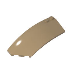 Wedge Curved 8 x 3 x 2 Open Left [Plain] ,41750