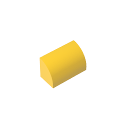 Gobricks,Brick Curved 1 x 2 x 1 No Studs,37352