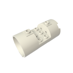 Gobricks,Cylinder 3 x 6 x 2 2/3 Horizontal Open Studs,30360,93168