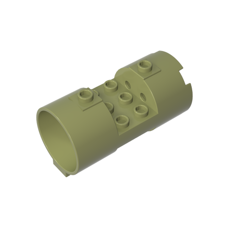 Gobricks,Cylinder 3 x 6 x 2 2/3 Horizontal Open Studs,30360,93168
