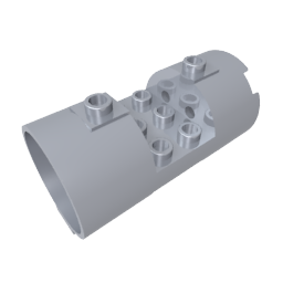 Gobricks,Cylinder 3 x 6 x 2 2/3 Horizontal Open Studs,30360,93168