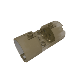 Gobricks,Cylinder 3 x 6 x 2 2/3 Horizontal Open Studs,30360,93168