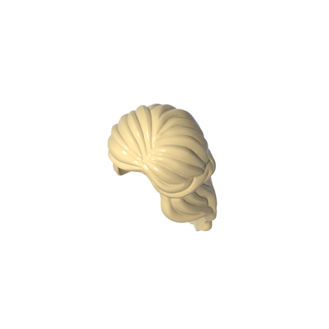Gobricks,Minifig Hair Mid-Length with Braid around Sides,59363