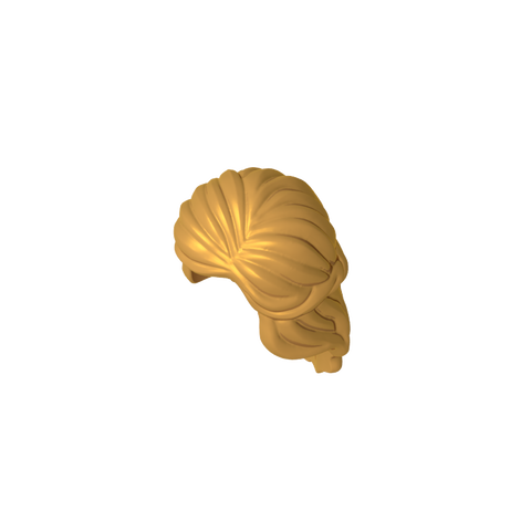 Gobricks,Minifig Hair Mid-Length with Braid around Sides,59363