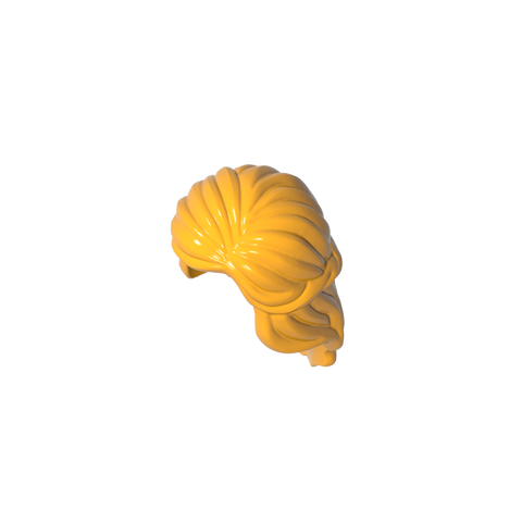 Gobricks,Minifig Hair Mid-Length with Braid around Sides,59363