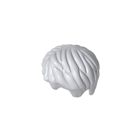 Gobricks,Minifig Hair Short, Tousled with Side Part,62810