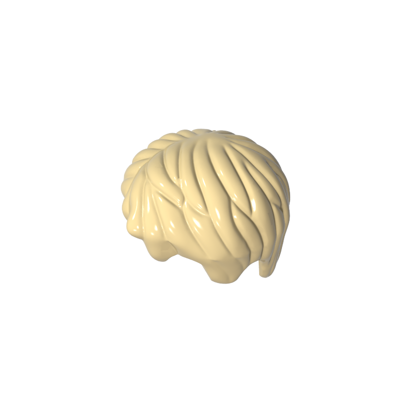 Gobricks,Minifig Hair Short, Tousled with Side Part,62810
