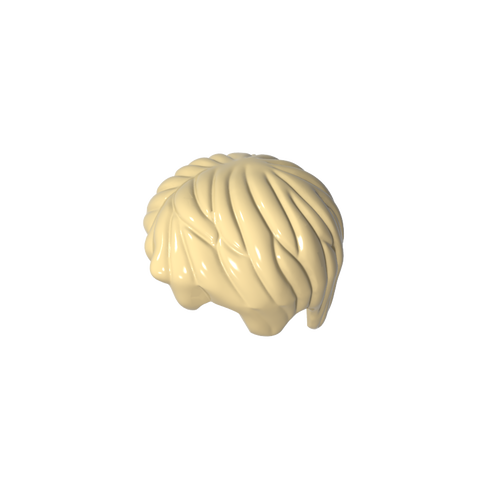 Gobricks,Minifig Hair Short, Tousled with Side Part,62810