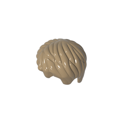 Gobricks,Minifig Hair Short, Tousled with Side Part,62810