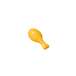 Gobricks,Food Turkey Drumstick [Short] - 20 mm Opening,33057