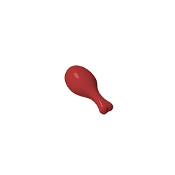 Gobricks,Food Turkey Drumstick [Short] - 20 mm Opening,33057