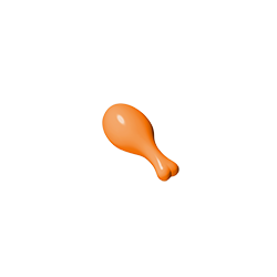 Gobricks,Food Turkey Drumstick [Short] - 20 mm Opening,33057