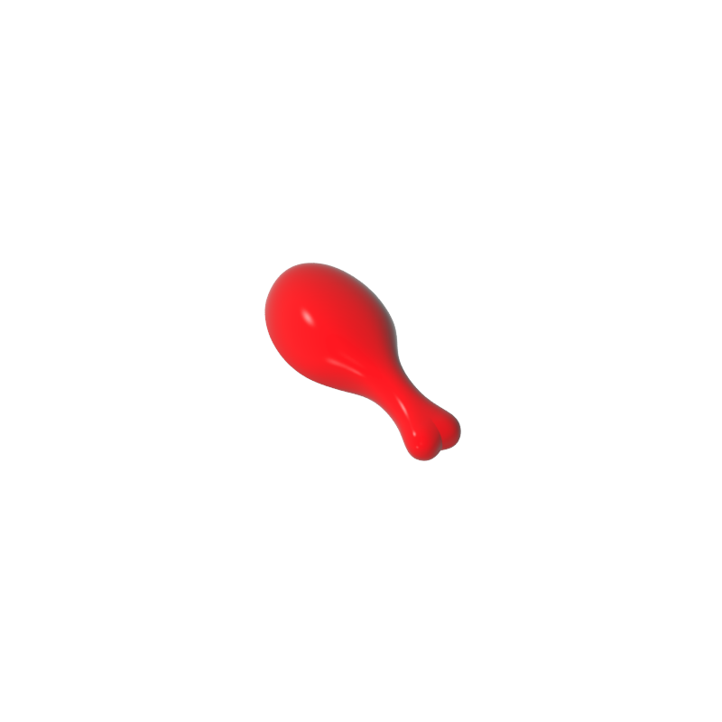 Gobricks,Food Turkey Drumstick [Short] - 20 mm Opening,33057