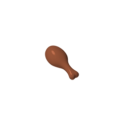 Gobricks,Food Turkey Drumstick [Short] - 20 mm Opening,33057