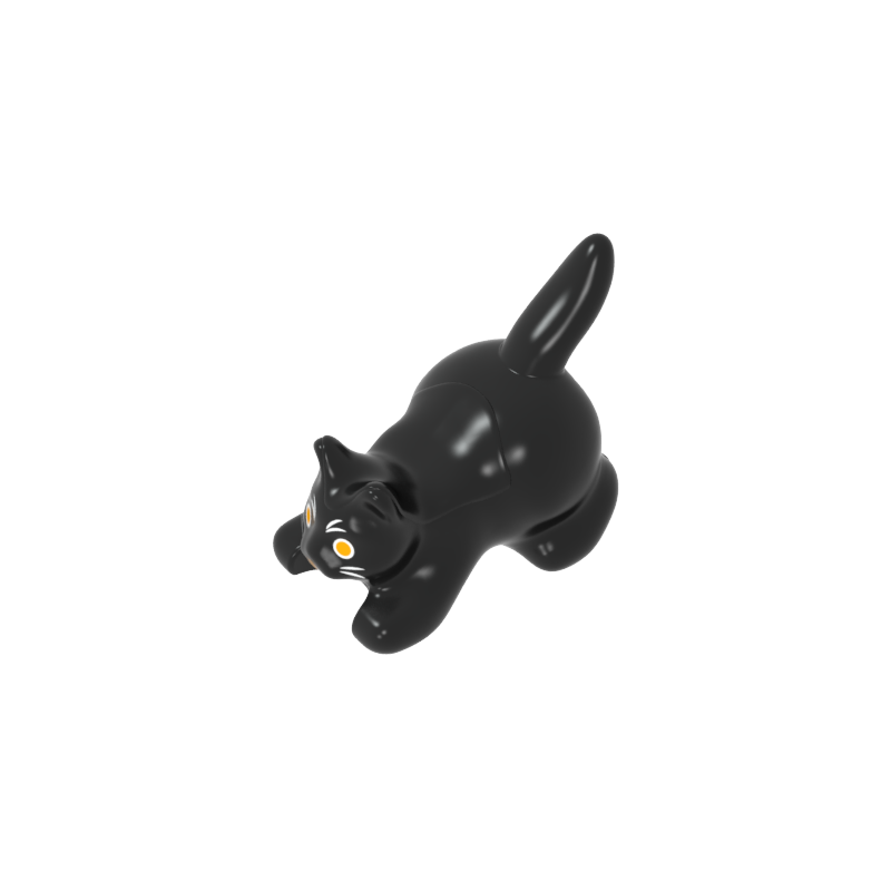 Gobricks,Animal, Cat, Kitten Crouching [Plain],6251