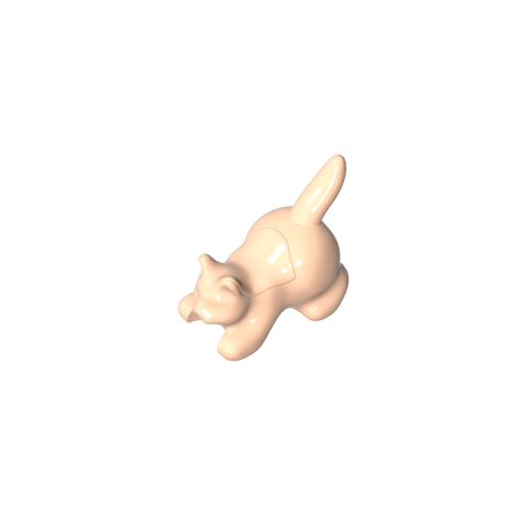 Gobricks,Animal, Cat, Kitten Crouching [Plain],6251
