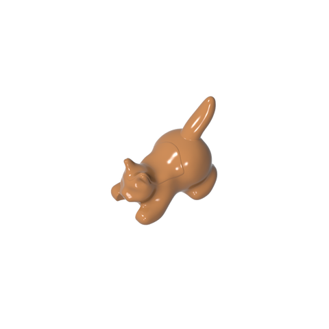 Gobricks,Animal, Cat, Kitten Crouching [Plain],6251