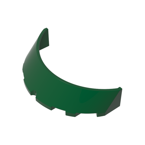 Gobricks,Windscreen 3 x 6 x 1 Curved with 2 Circular Stud Holders in Bottom,62360,35298