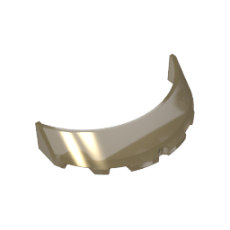 Gobricks,Windscreen 3 x 6 x 1 Curved with 2 Circular Stud Holders in Bottom,62360,35298