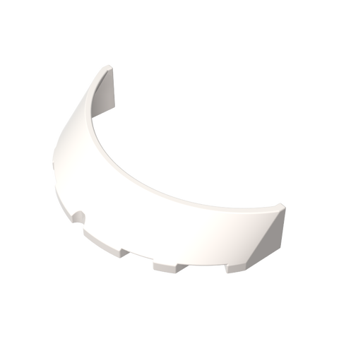 Gobricks,Windscreen 3 x 6 x 1 Curved with 2 Circular Stud Holders in Bottom,62360,35298