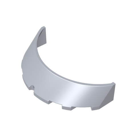 Gobricks,Windscreen 3 x 6 x 1 Curved with 2 Circular Stud Holders in Bottom,62360,35298