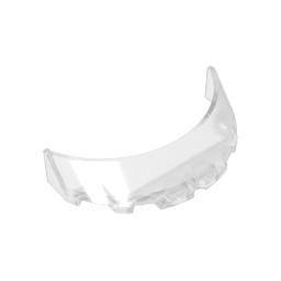 Gobricks,Windscreen 3 x 6 x 1 Curved with 2 Circular Stud Holders in Bottom,62360,35298