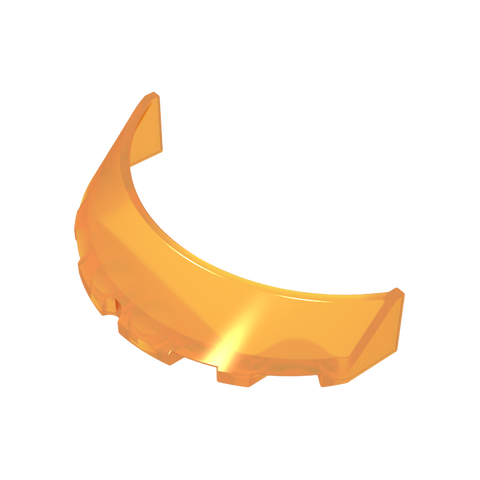 Gobricks,Windscreen 3 x 6 x 1 Curved with 2 Circular Stud Holders in Bottom,62360,35298