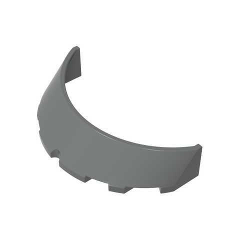 Gobricks,Windscreen 3 x 6 x 1 Curved with 2 Circular Stud Holders in Bottom,62360,35298