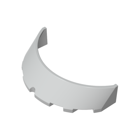Gobricks,Windscreen 3 x 6 x 1 Curved with 2 Circular Stud Holders in Bottom,62360,35298