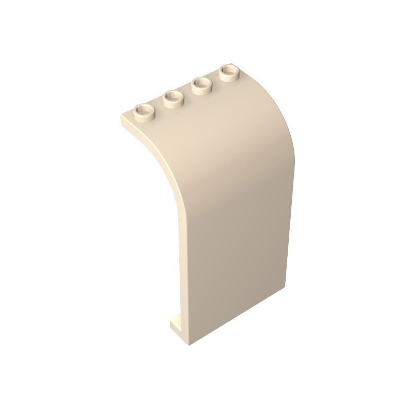 Gobricks,Panel 3 x 4 x 6 Curved Top,2571