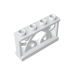 Gobricks,Fence Ornamented 1 x 4 x 2 with 4 Studs,19121